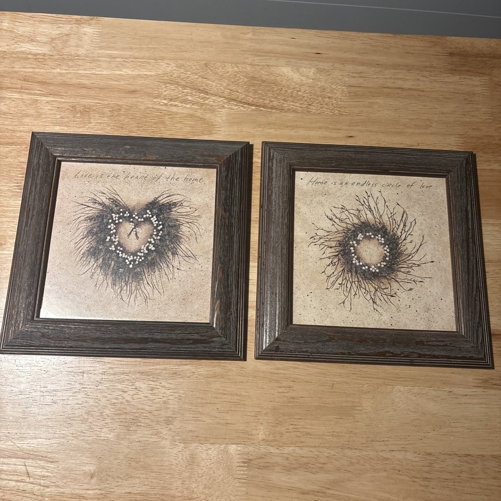French Country Framed Art, Lot Of 2, By Artist Donna Atkins
